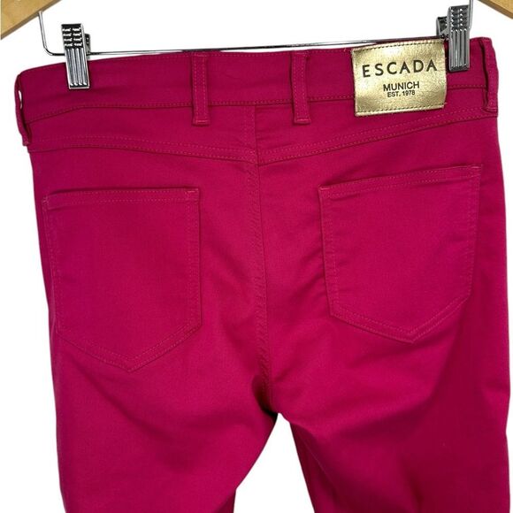 Escada Munich Gold Tag Womens Magenta Hot Pink Jeans Size 38 US 8-10 - Picture 7 of 15